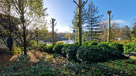 View from the Market Square over the lake on the Eemhof