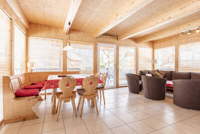 Spacious living room in a chalet at Alps Resorts Almdorf Stadl