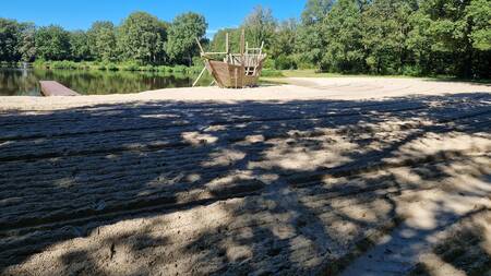 Beach with playground at the Landal Landgoed Bourtange holiday park