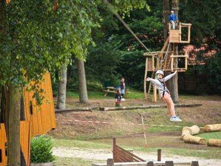 Do you dare to take the zip line at the Landal Miggelenberg holiday park?